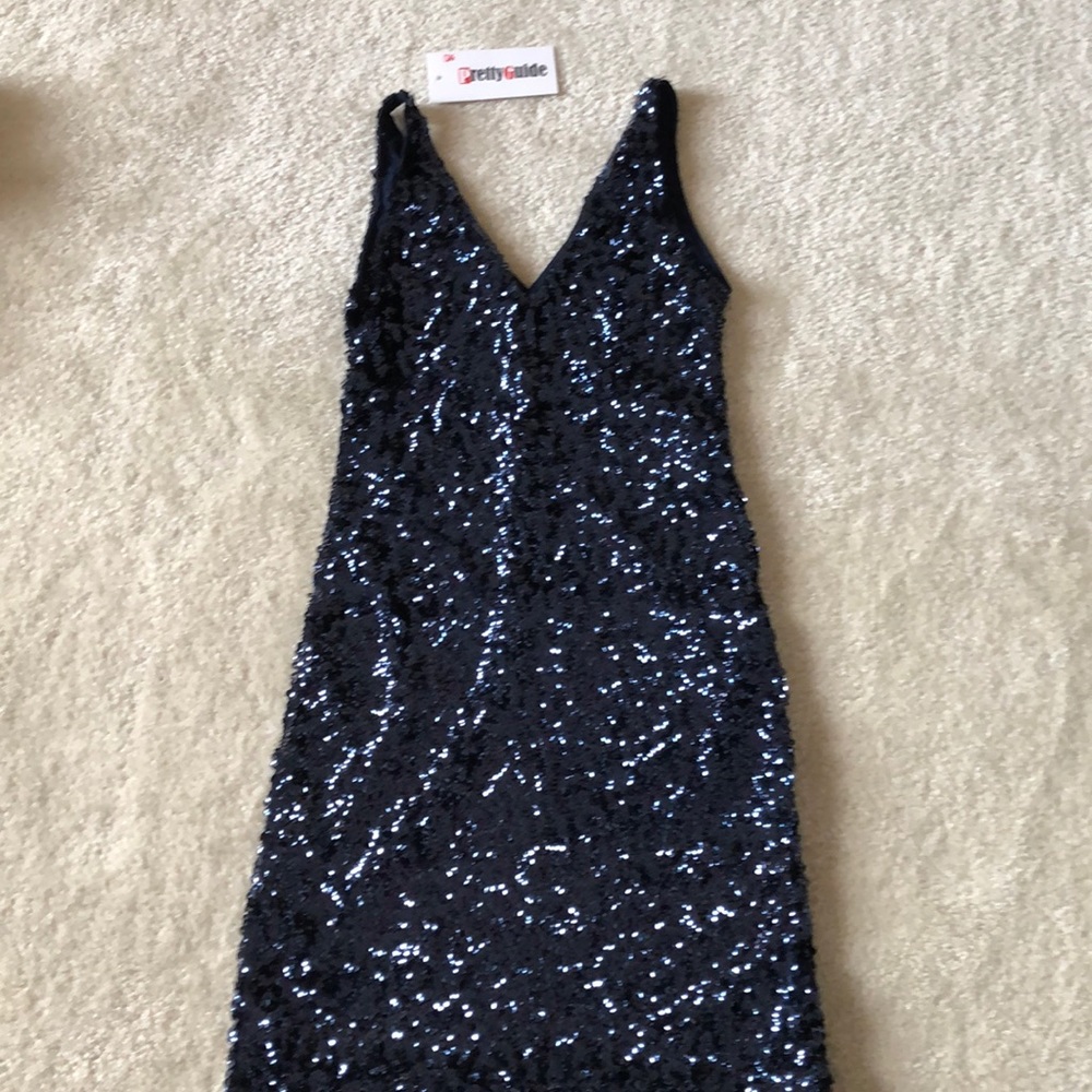 NWT! Navy blue sequin party dress size S